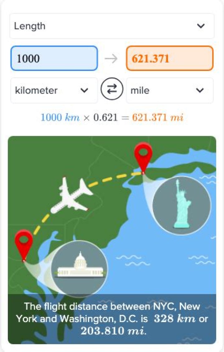 10000 kilometers is how many miles