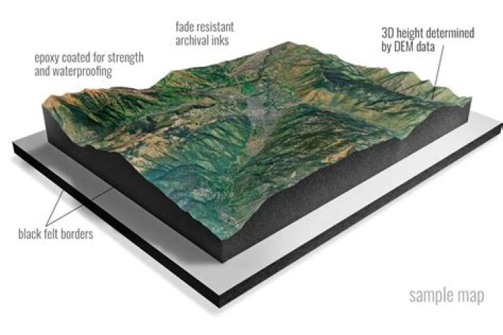 a relief map shows what kind of information