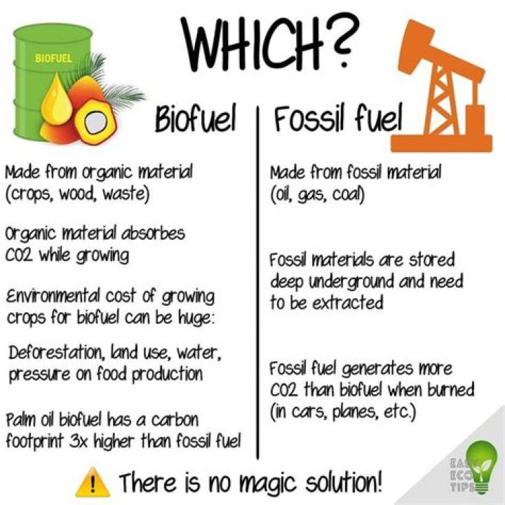 how are biofuels different from fossil fuels