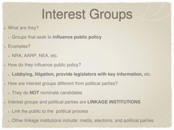 how are interest groups different from political parties?