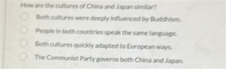 how are the cultures of china and japan similar?