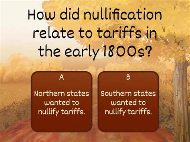 how did nullification relate to tariffs in the early 1800s?