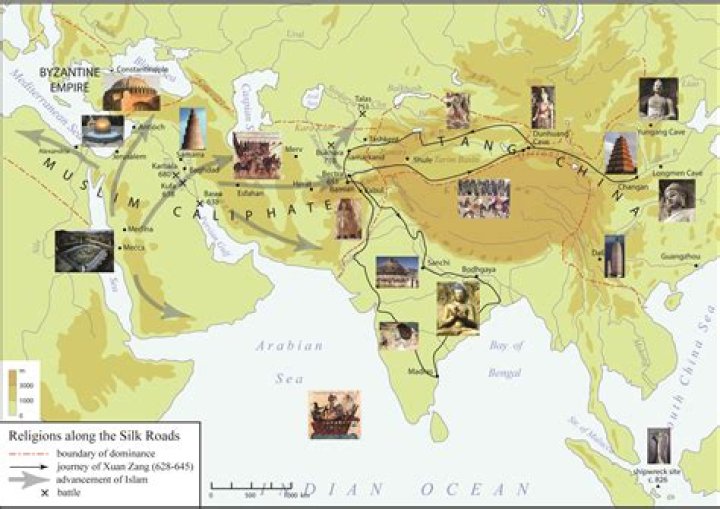 how did religion spread on the silk road