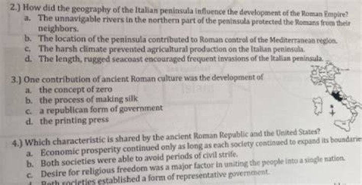 how did the geography of the italian peninsula influence the development of the roman empire