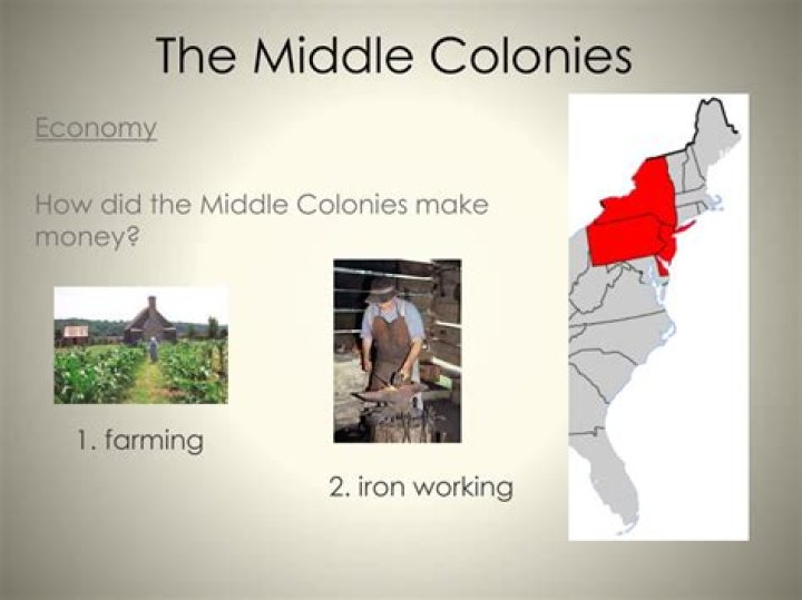 how did the middle colonies make money