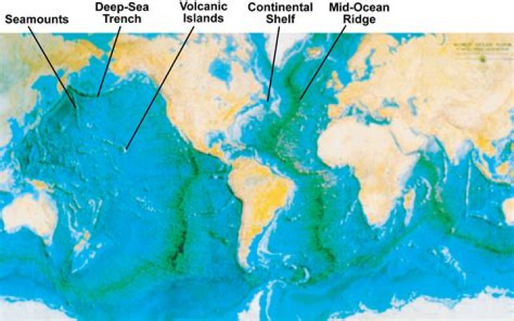 how do oceanic ridges differ from continental mountain ranges?