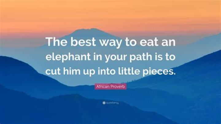 how do you eat an elephant african proverb