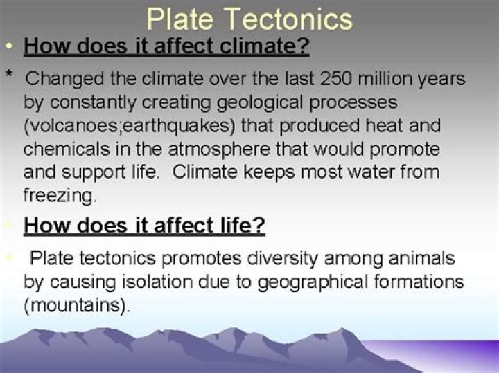 how does plate tectonics affect climate