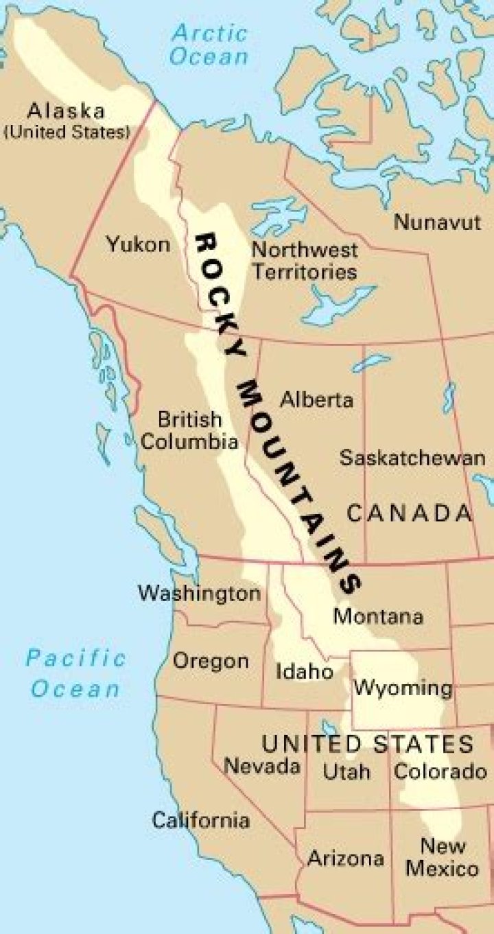 how far south do the rocky mountains go