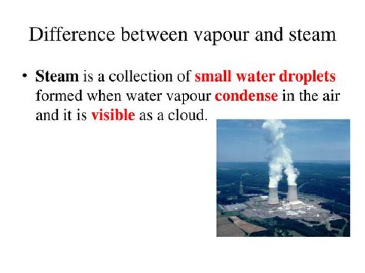 how is steam different from water vapor