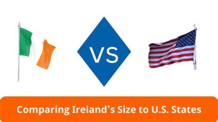 how large is ireland compared to a us state