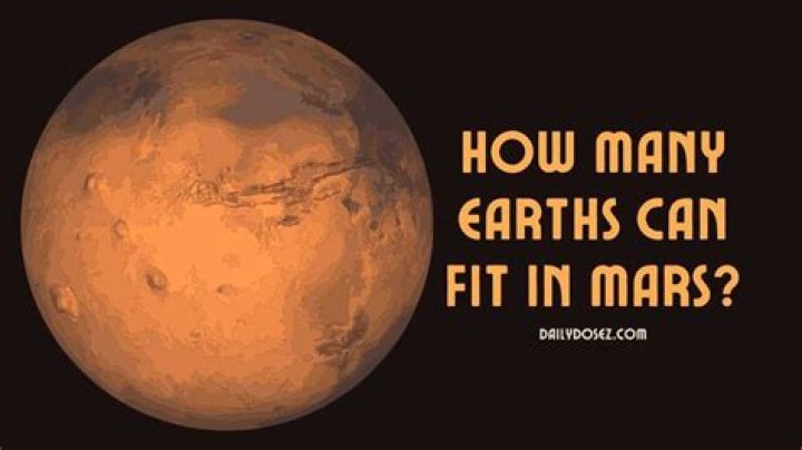 how many earths can fit in mars
