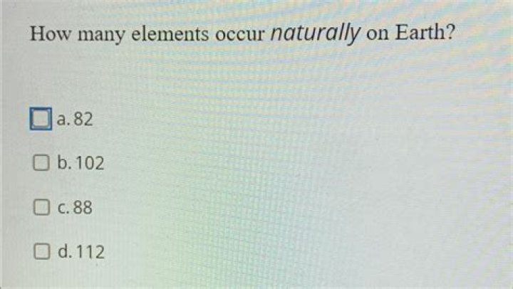 how many elements occur naturally on earth