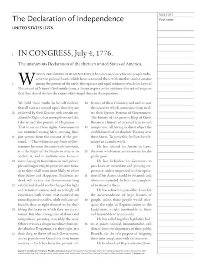 how many grievances were listed in the declaration of independence