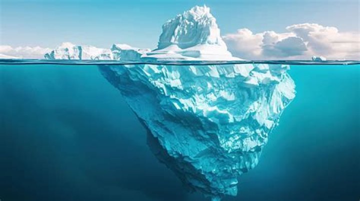 how much of iceberg is underwater