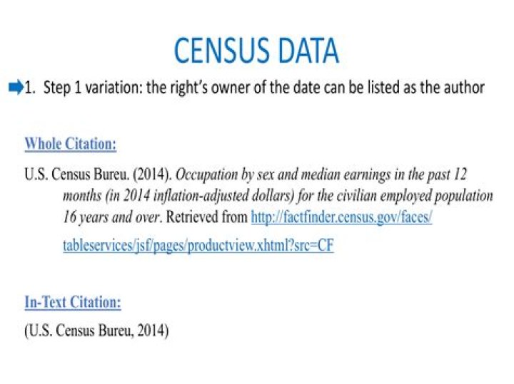 how to cite us census bureau