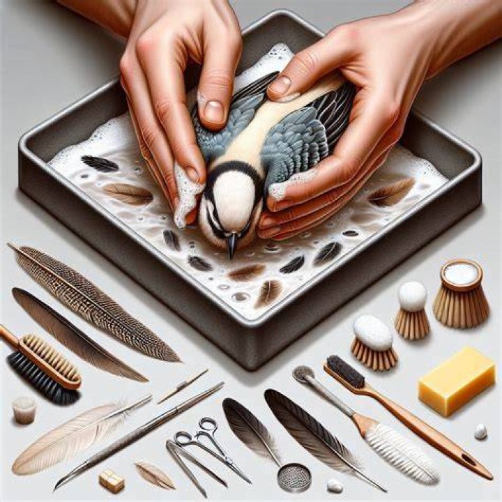 how to clean bird feathers