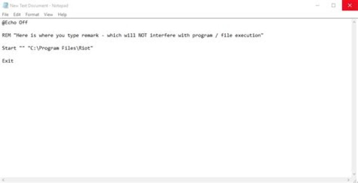 how to comment in bat file