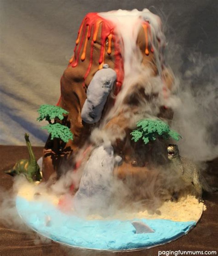 how to make a smoking volcano