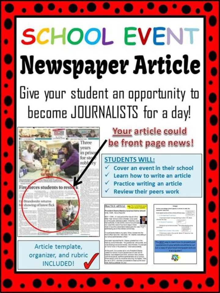 how to write a newspaper article for school