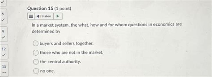 in a market system, the what, how and for whom questions in economics are determined by