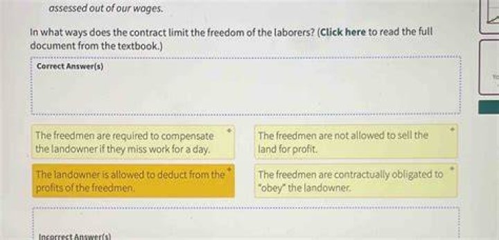 in what ways does the contract limit the freedom of the laborers?