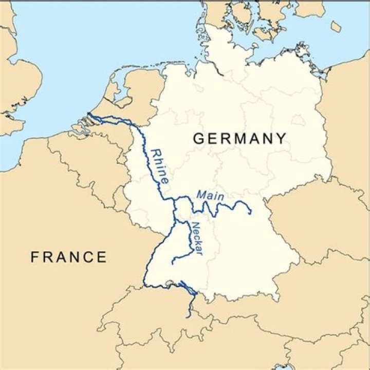 the rhine river flows through what four countries