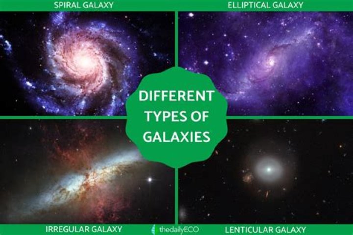 what are four different kinds of materials that make up a galaxy