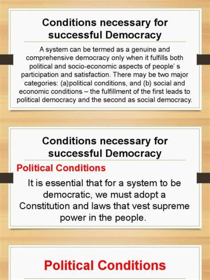 what are the three conditions necessary for political participation?