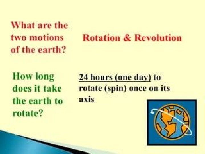 what are the two motions of the earth