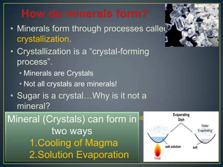what are three ways minerals form