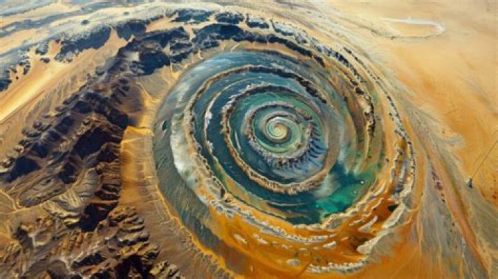 what caused the eye of the sahara