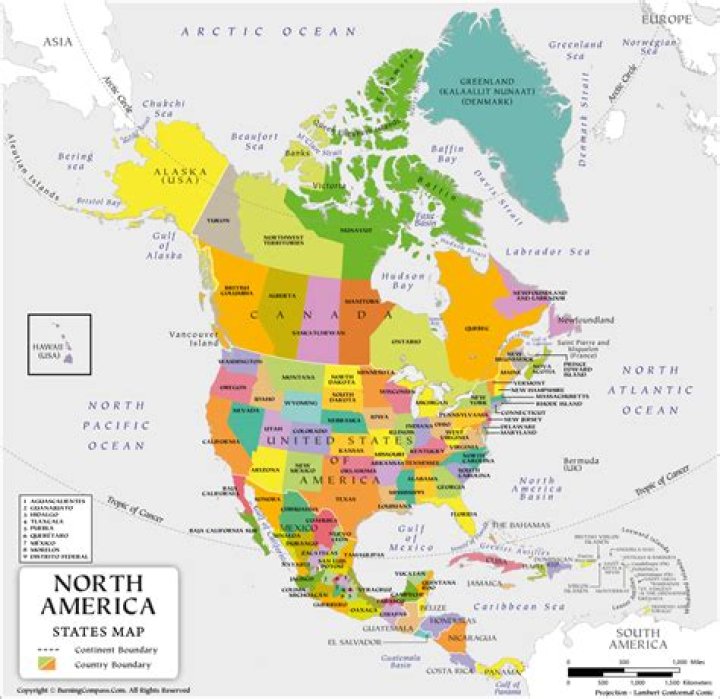 what color is north america