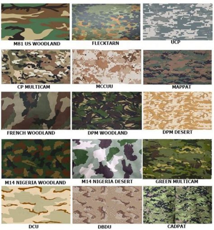 what colors are in camouflage