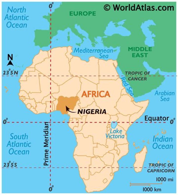 what continent is nigeria located
