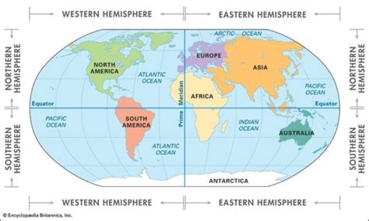 what continents are in both the eastern and southern hemisphere