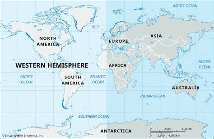 what continents are located in the western hemisphere