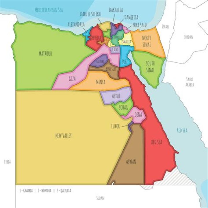 what country borders egypt to the south