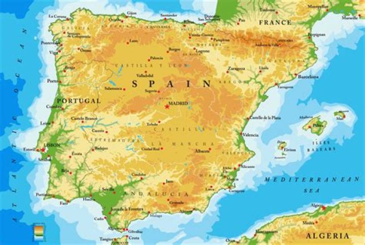 what country forms the northeast border of spain