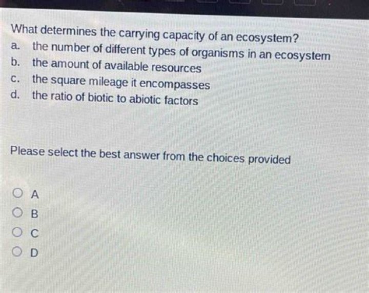 what determines the carrying capacity of an ecosystem?