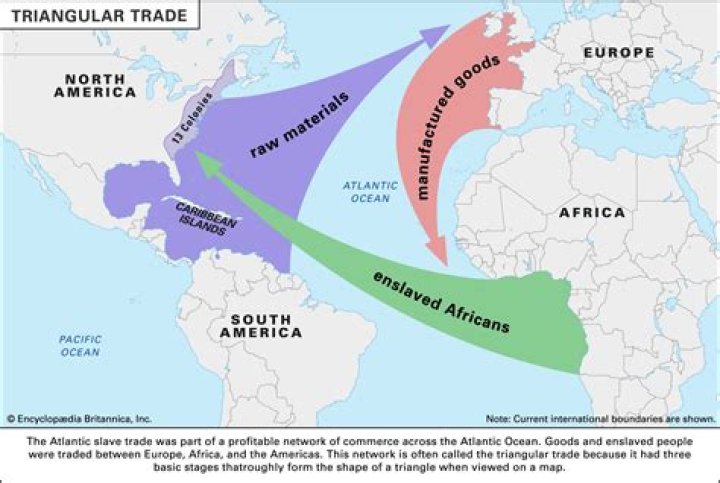 what did the slave ships transport in the last leg of the triangular trade path?