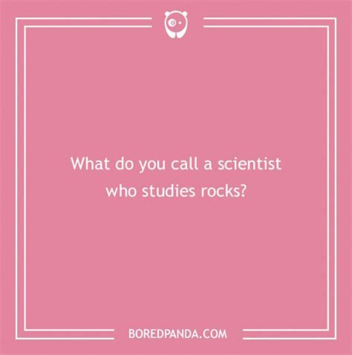 what do you call a scientist who studies rocks
