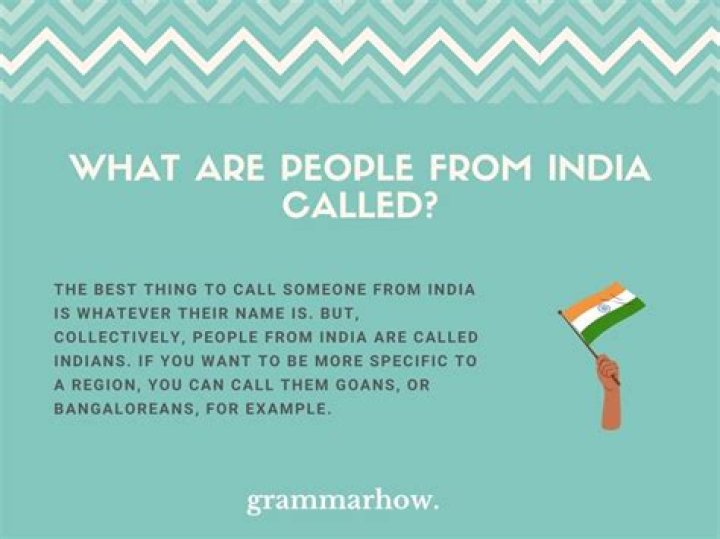 what do you call people from india