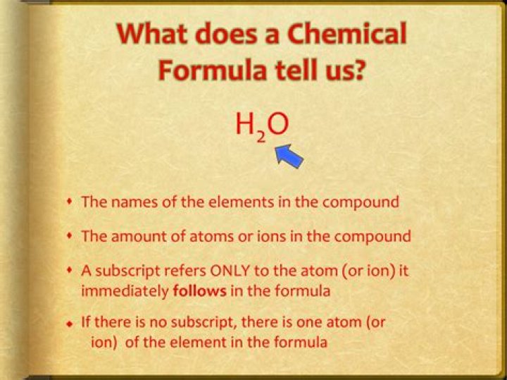 what does a chemical formula tell you
