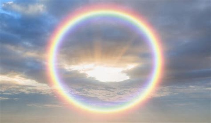 what does a rainbow circle around the sun mean