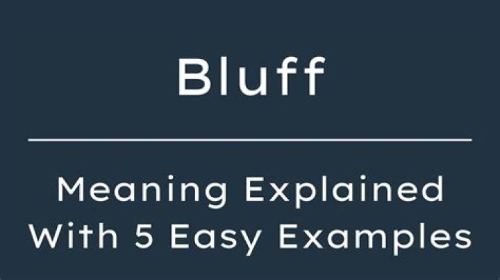 what does bluffing means - Lisbd-net.com