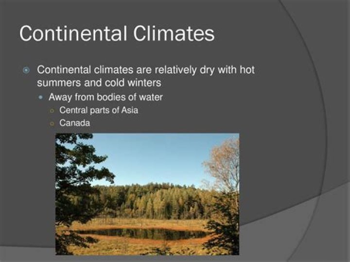 what does continental climate mean