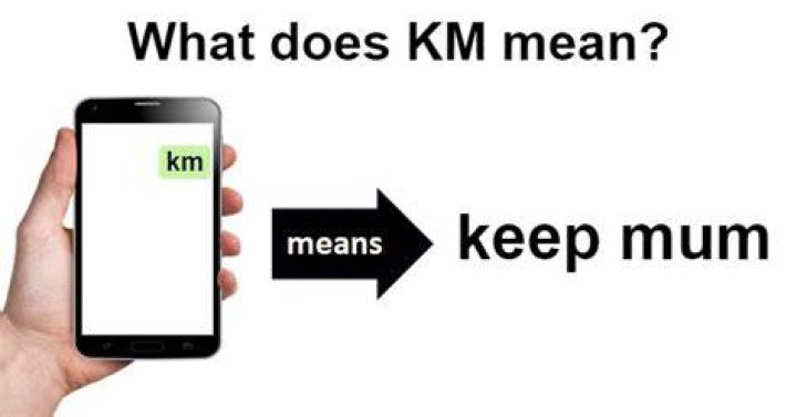 what does km mean in text