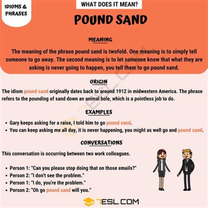 what does the phrase go pound sand mean