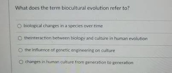 what does the term biocultural evolution refer to?